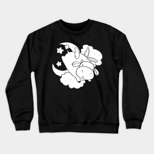 Angel Cow - White Color Crewneck Sweatshirt